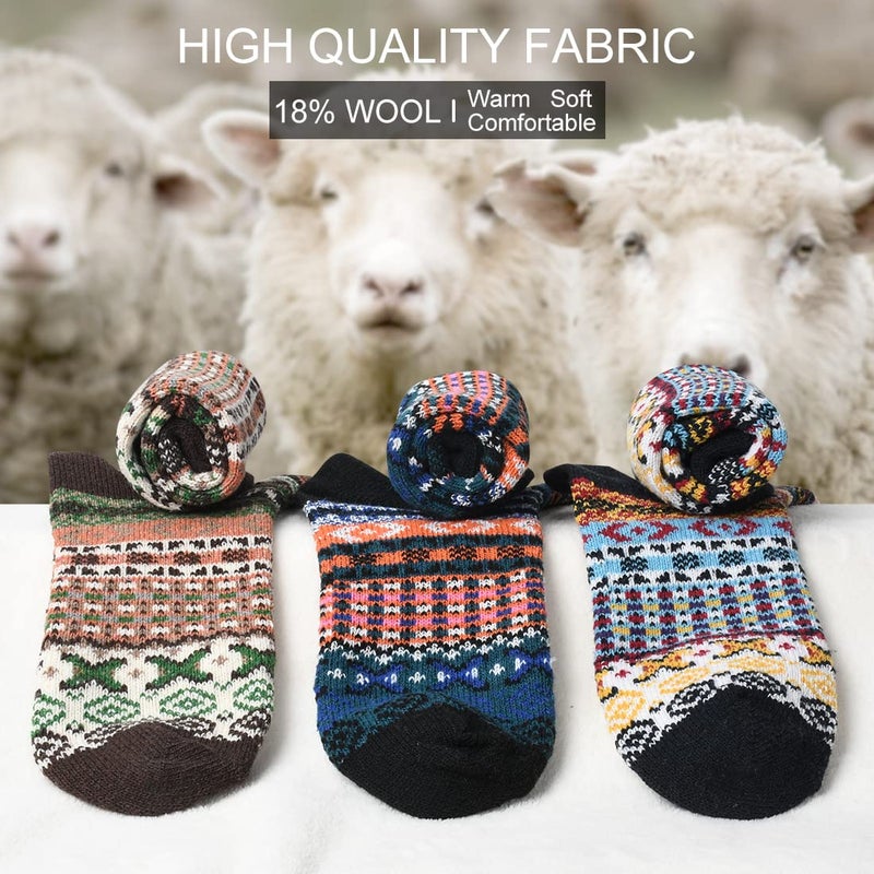 FYC Stocking Stuffers Christmas Gifts for Women Socks for Women Thick Wool Soft Warm Cozy Crew Womens Socks - Image 4
