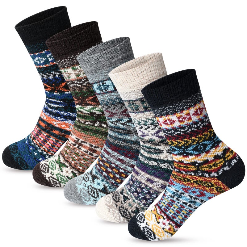 FYC Stocking Stuffers Christmas Gifts for Women Socks for Women Thick Wool Soft Warm Cozy Crew Womens Socks - Image 1
