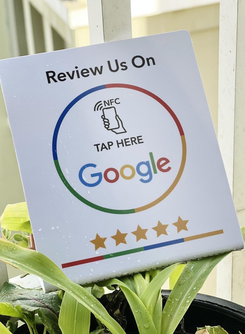 جوجل Googlé Review NFC Stand راجعنا عل Googlê | جاهز للتنشيط على الفور باستخدام عنوان URL الخاص بمراجعة Google - Image 5