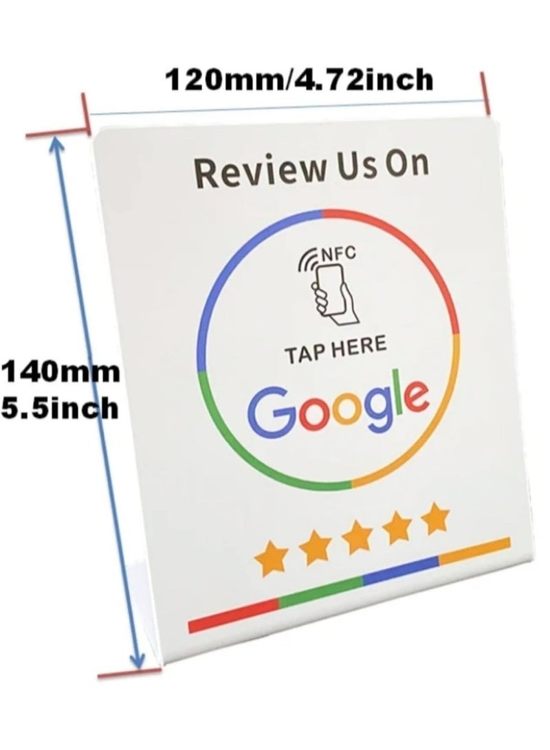 جوجل Googlé Review NFC Stand راجعنا عل Googlê | جاهز للتنشيط على الفور باستخدام عنوان URL الخاص بمراجعة Google - Image 4