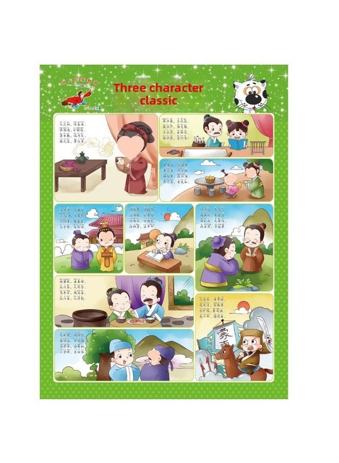 Loquat Silent Wall Chart Number 1 To Baby Children Early Childhood Education Enlightenment Understanding Chinese Character Teaching Aids Hanging Picture 100 Table-Specifications:Three-character Warp Select - Image 1