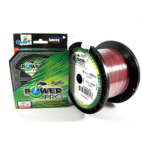 Power Pro Spectra Fiber Braided Fishing Line, Vermilion Red, 150YD/10LB - Image 1