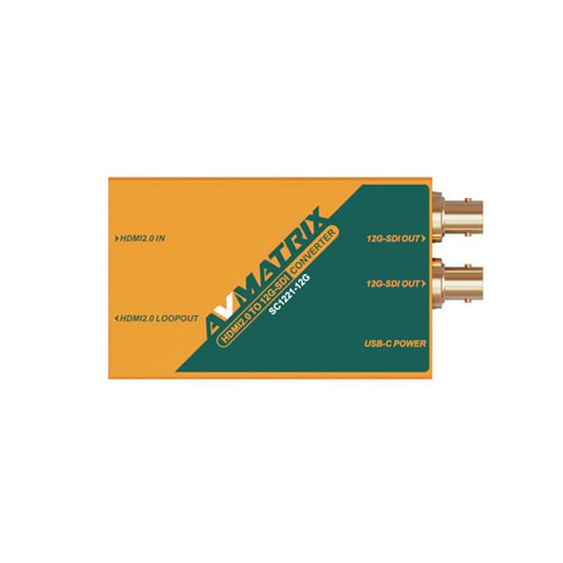 AVMATRIX HDMI 2.0 to 12G-SDI 4K Broadcast Signal Converter - Image 1
