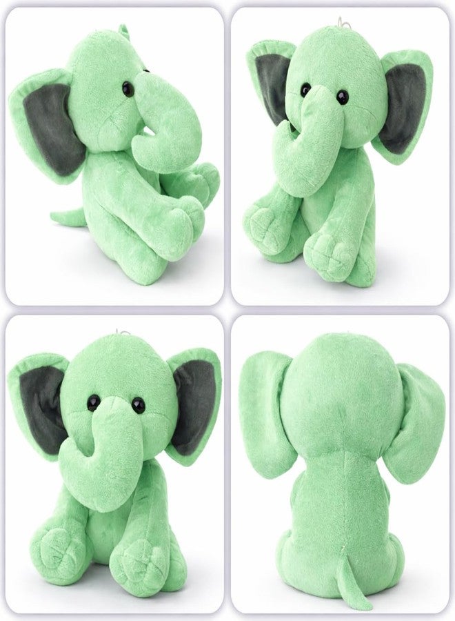 Aruvia Cute Jumbo Elephant Soft Toy 23cm X 30cm (Green) | Super Soft Washable Stuffed Animal for Kids 0-5 Years | Huggable Plush Toy | Ideal Gift for Girls/Babies, Made in India - Image 5