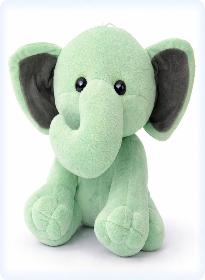 Aruvia Cute Jumbo Elephant Soft Toy 23cm X 30cm (Green) | Super Soft Washable Stuffed Animal for Kids 0-5 Years | Huggable Plush Toy | Ideal Gift for Girls/Babies, Made in India - Image 1