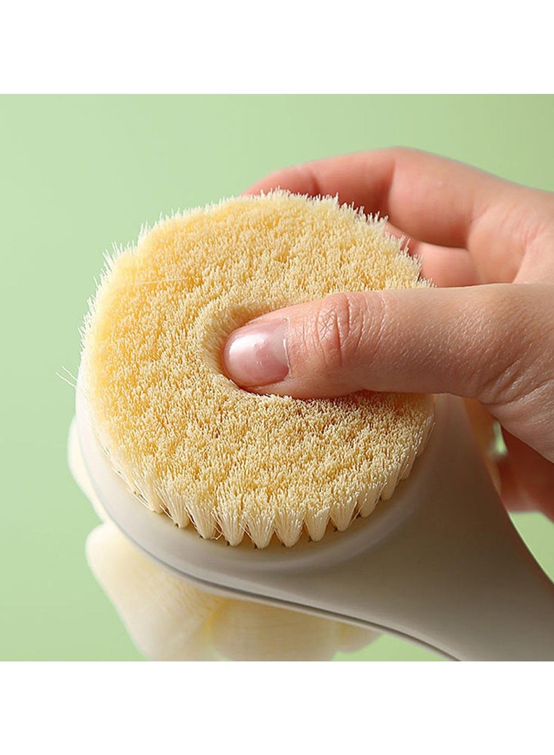 SYOSI فرشاة استحمام طويلة من SYOSI، جهاز حك الظهر للاستحمام، فرشاة جسم ergonomics 2 في 1، فرشاة استحمام بمقبض قابل للدوران 360 درجة للتقشير، سبا، العناية بالجسم، فرشاة ظهر للمنزل، السكن، الفندق - Image 5