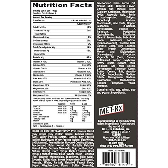 MET-Rx® Big 100 Colossal Peanut Butter Pretzel, 4ct Value Pack - Image 3