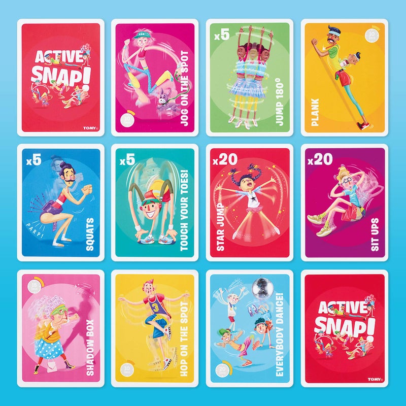 TOMY Games Active Snap, Children Action, Preschool Kids Card Based Game for Boys & Girls 4 Years and Up - Image 2