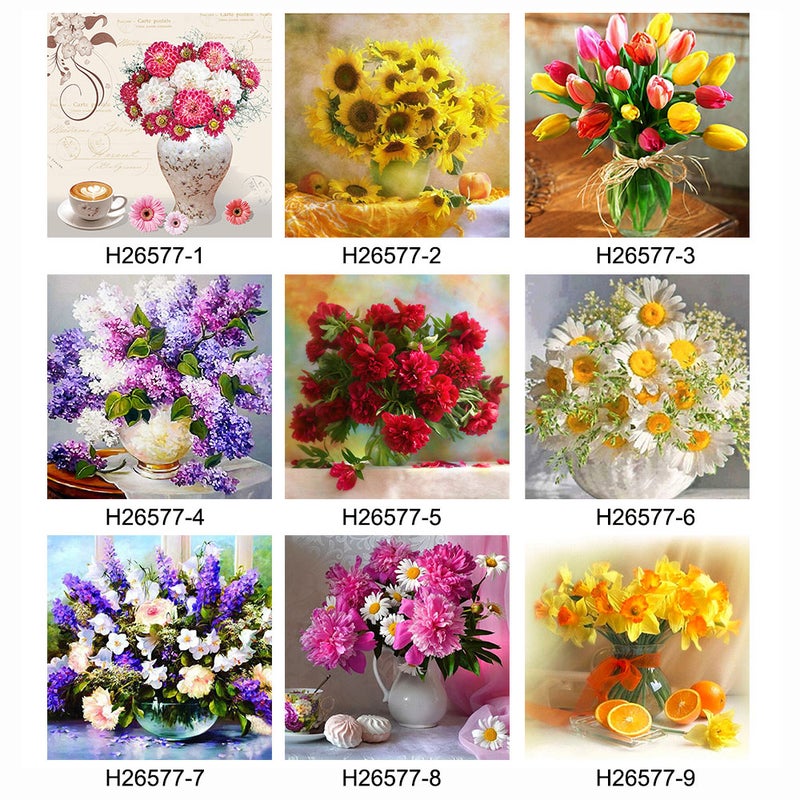 DIY 5D Diamond Painting Tulip Bunch Flowers Rhinestone Embroidery Full Drill Gem Pictures Wall Art Craft and Home Decoration - Image 5
