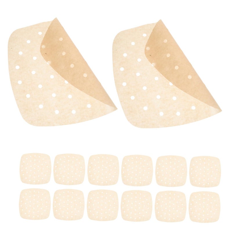 Non Stick Parchment Paper 100 Sheets Pre Cut with Holes for Air Fryer Oven Baking Oil Absorption - Image 2