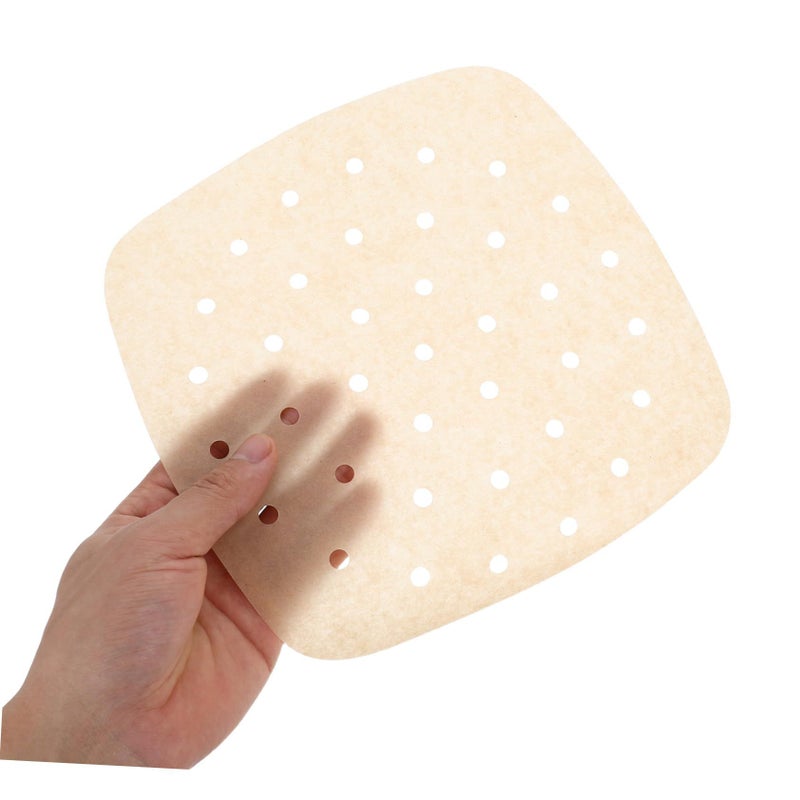 Non Stick Parchment Paper 100 Sheets Pre Cut with Holes for Air Fryer Oven Baking Oil Absorption - Image 5