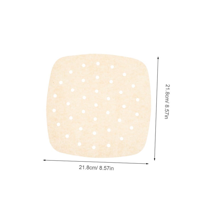 Non Stick Parchment Paper 100 Sheets Pre Cut with Holes for Air Fryer Oven Baking Oil Absorption - Image 3
