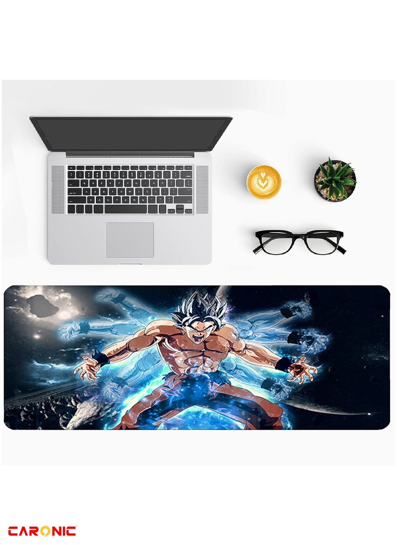 CARONIC Large Gaming Mouse Pad with Superior Micro Weave Cloth Extended Desk Mousepad with Stitched Edges Non-Slip Base Water Resist Keyboard Pad For Gamer And Office Home  Carl M1001  - Image 4