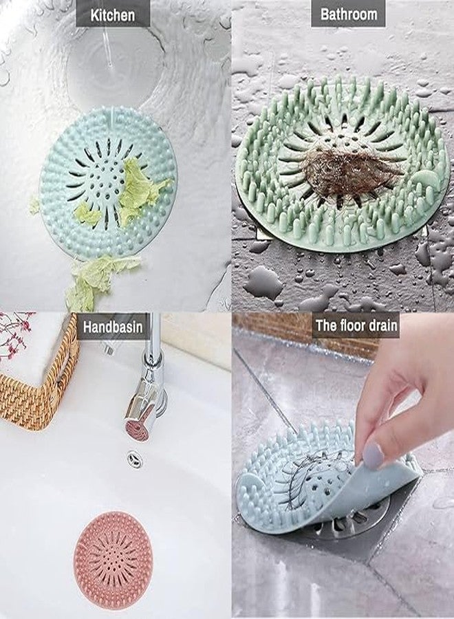 Wipsor Silicone Hair Catcher Drain Cover Bathroom Durable Silicone Hair Catcher Stopper Shower Drain Covers for Bathtub and Kitchen Catcher Cover Protector Filter Stopper Sink Sewer Drainer (Pack of 3) (3) - Image 3