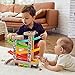 TOP BRIGHT لعبة منحدر السيارات TOP BRIGHT للأطفال من عمر 2 و 3 سنوات هدايا للأطفال الصغار لعبة مضمار سباق للأطفال من عمر 18 شهر مع 4 سيارات خشبية و 3 مرائب للسيارات - Image 4
