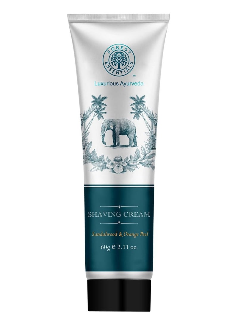 Forest Essentials Shaving Cream Sandalwood & Orange Peel 60g - Image 1