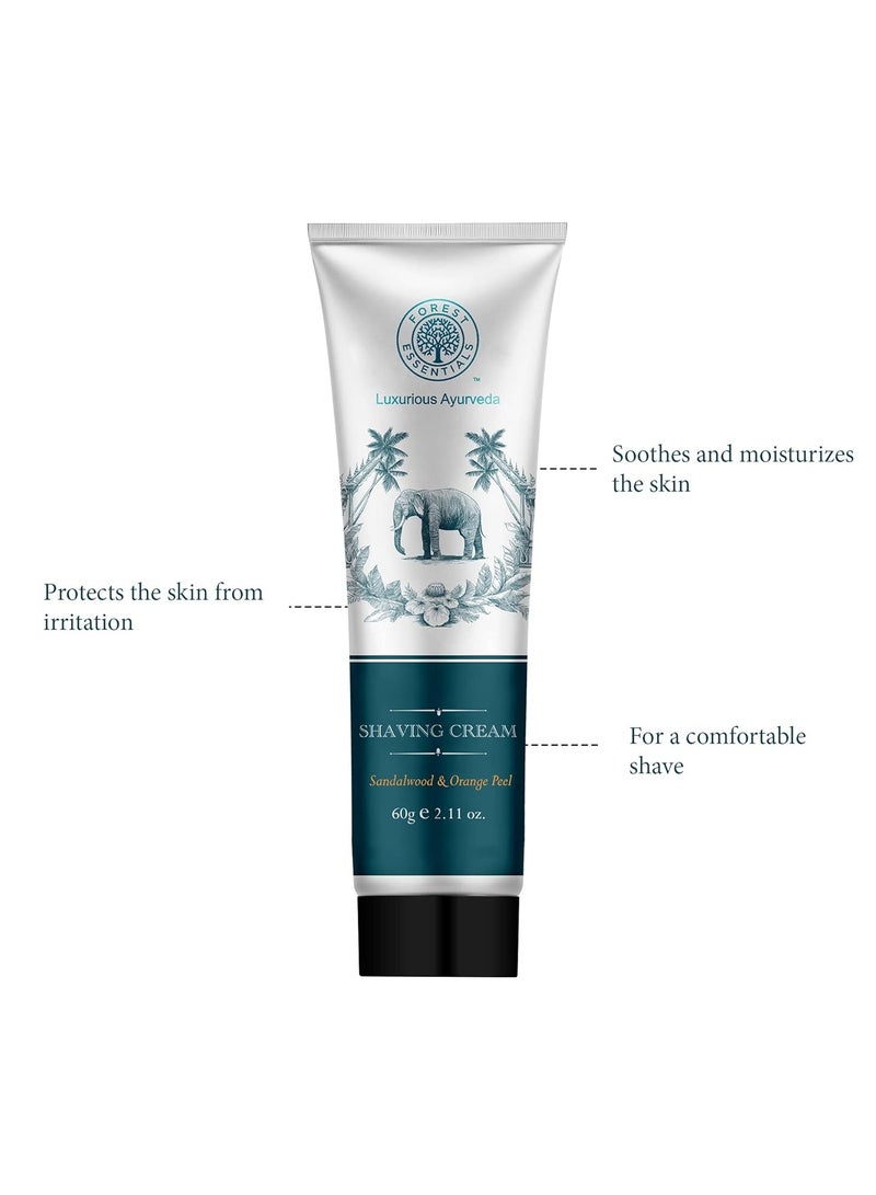 Forest Essentials Shaving Cream Sandalwood & Orange Peel 60g - Image 2