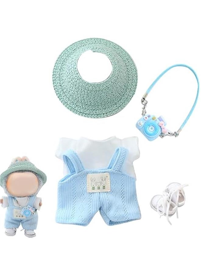 Arabest Labubu Clothes, Labubu Doll Accessories, Labubu Outfit Suit Set 5 Pieces Suitable for 15cm 17cm Doll, Styish Cool Clothes for Labubu Keychain,Labubu Dress-up Replacement NO Doll (Style 8)  - Image 1