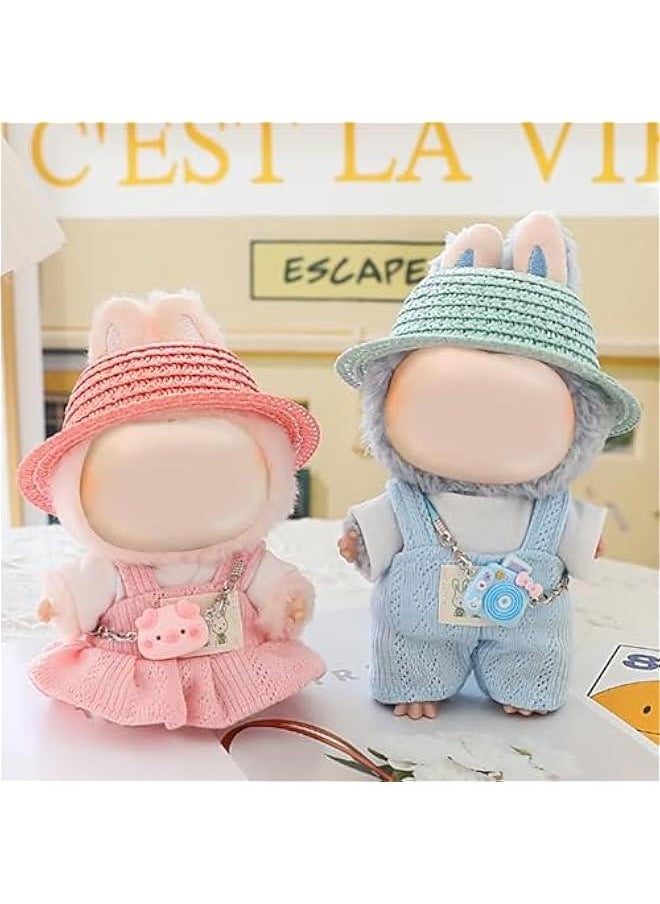 Arabest Labubu Clothes, Labubu Doll Accessories, Labubu Outfit Suit Set 5 Pieces Suitable for 15cm 17cm Doll, Styish Cool Clothes for Labubu Keychain,Labubu Dress-up Replacement NO Doll (Style 8)  - Image 5