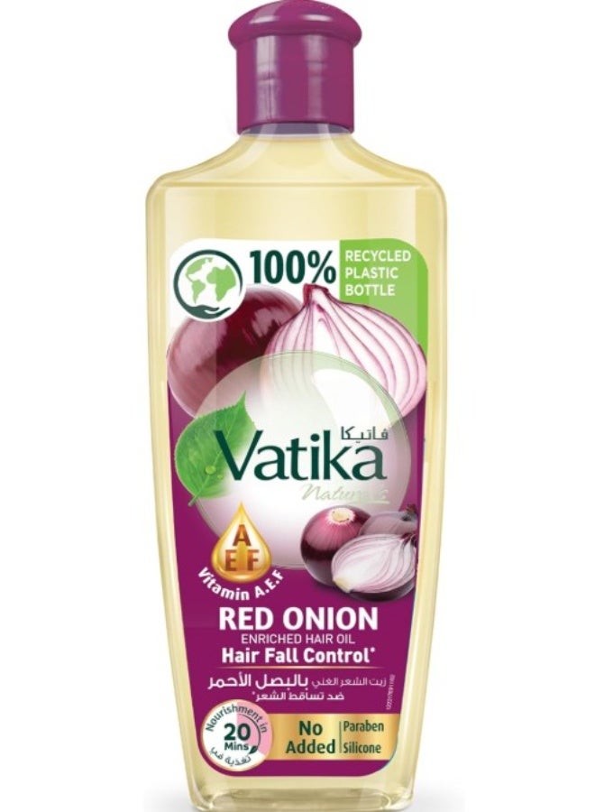 Vatika Naturals Onion Hair Oil 200ml | Vitamins A, E, F | For Hair Growth & Hair Fall Control | Scalp Nourishment in 20 minutes | No Parabens, Sulphates or Silicones - Image 1