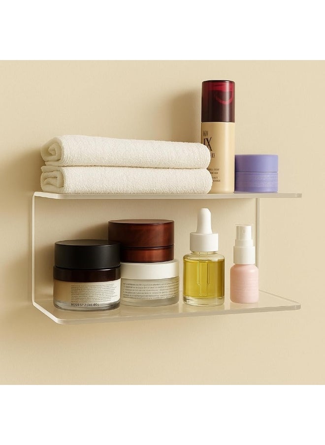 Horoof Home Horoof Home® Clear Acrylic Wall Shelf – 15x10x10 cm, Floating Shelf for Bathroom, Kitchen & Living Room  - Image 3