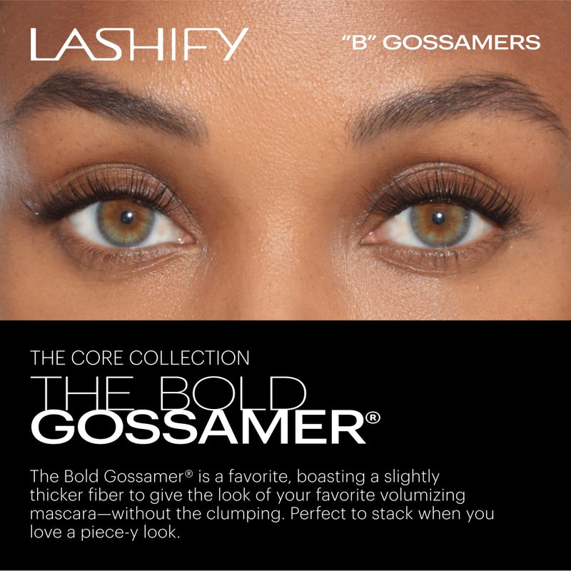 Lashify Bold 12mm Gossamer DIY Eyelash Extensions Refill, Black, Easy False Eyelashes for a Natural Look - Image 2