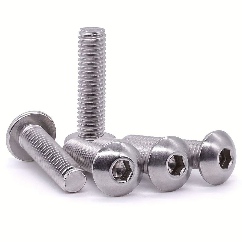 M5 X 16mm Hex Socket Cap Screws Full Thread Bright Finish Machine Bolts 20 Pcs - Image 1