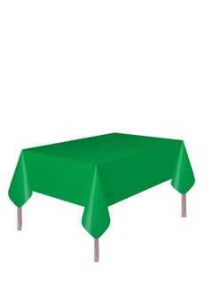 MARKQ Plastic Tablecloth for Rectangle Table 54" x 72" Disposable Table Cover for Bridal Shower Wedding Birthday Party Decorations (Emerald Green)  - Image 1