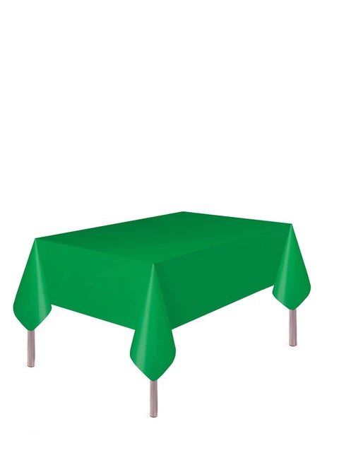 Plastic Tablecloth for Rectangle Table 54" x 72" Disposable Table Cover for Bridal Shower Wedding Birthday Party Decorations (Emerald Green)