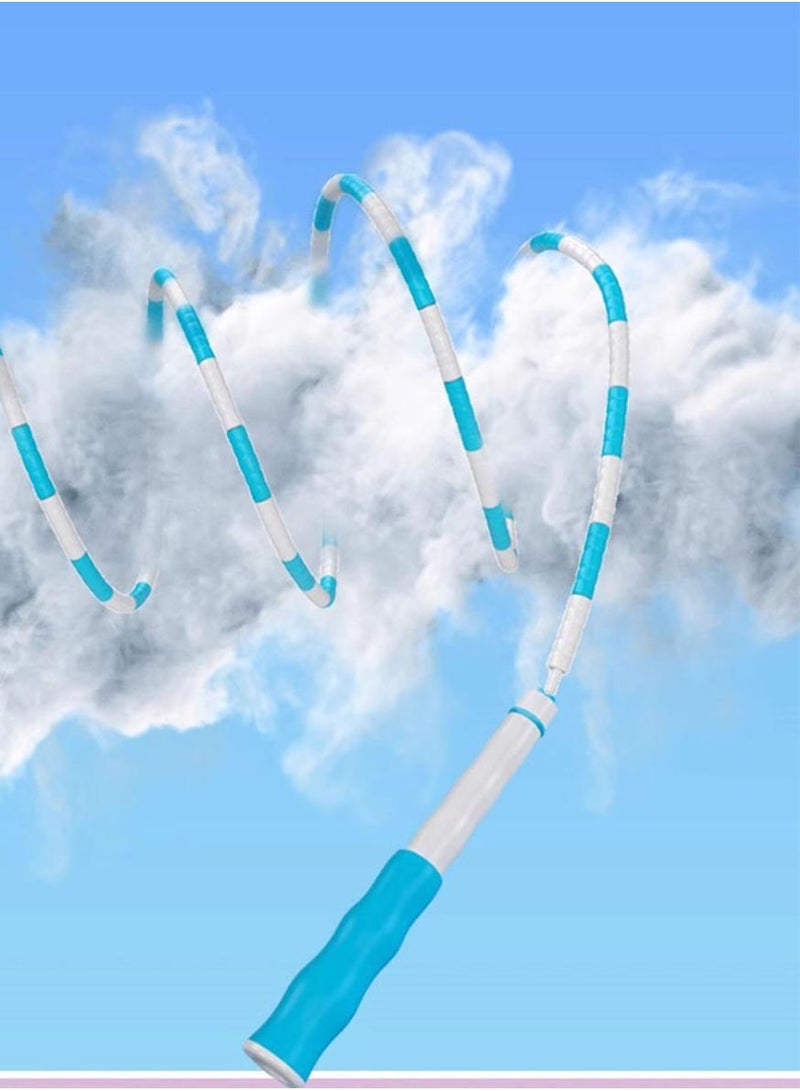 الكنز حبل القفز بالخرز الناعم 2 قطعة، حبل قفز بالخرز الناعم، حبل قفز بالخرز قابل للتعديل وخالٍ من التشابك مع مقبض ناعم غير قابل للانزلاق، حبل قابل للتعديل بطول 2.8 متر، حبل قفز بالخرز للأطفال، مناسب للرجال والنساء واللياقة البدنية للأطفال والتدريب (أخضر/أرجواني) - Image 4