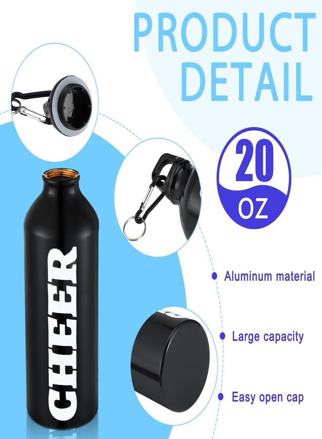 FoldTier 10 Pcs Cheer Water Bottles Bulk for Cheerleader 20 oz Reusable Aluminum Water Bottles with Twist Cap Buckle for Gym Hiking Sports Camping Fishing Cheer Christmas Team Gifts - Image 3