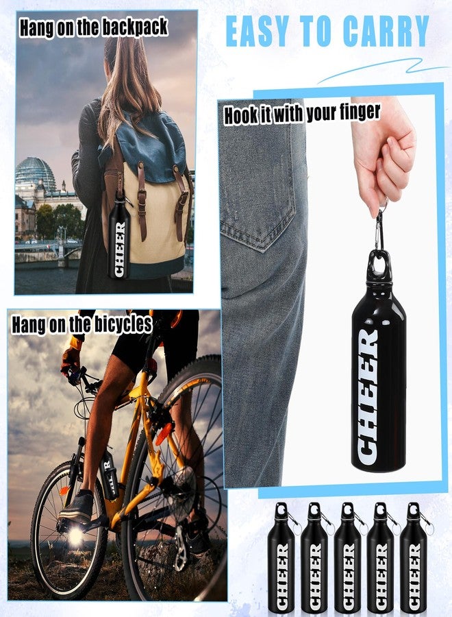 FoldTier 10 Pcs Cheer Water Bottles Bulk for Cheerleader 20 oz Reusable Aluminum Water Bottles with Twist Cap Buckle for Gym Hiking Sports Camping Fishing Cheer Christmas Team Gifts - Image 5