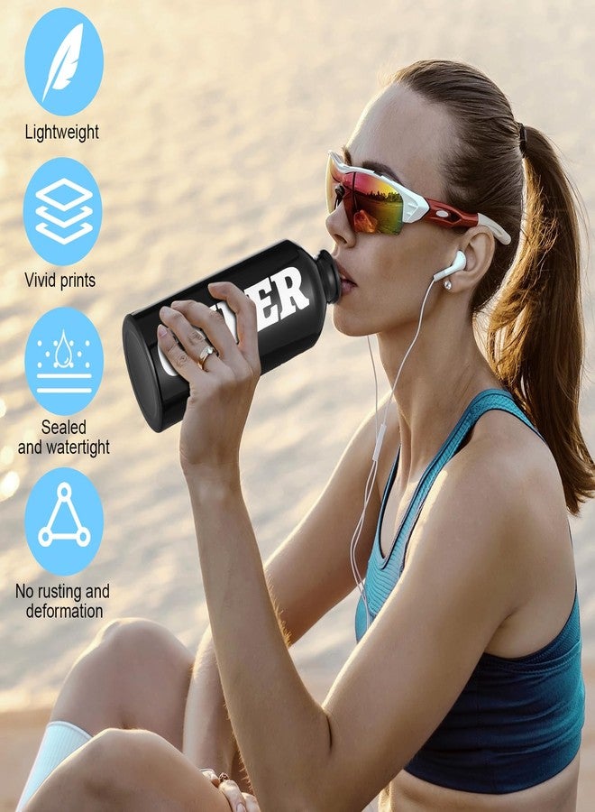 FoldTier 10 Pcs Cheer Water Bottles Bulk for Cheerleader 20 oz Reusable Aluminum Water Bottles with Twist Cap Buckle for Gym Hiking Sports Camping Fishing Cheer Christmas Team Gifts - Image 4