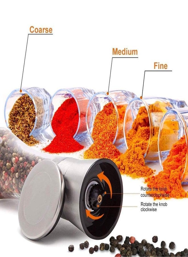 CircleJoy Pepper Grinder or Salt Grinder, Best Spice Mill with Ceramic Blades, Adjustable Coarseness, Black Pepper Mill Grinder Shaker Steel Lid (Big Pepper Mill - 1Pcs) - Image 5