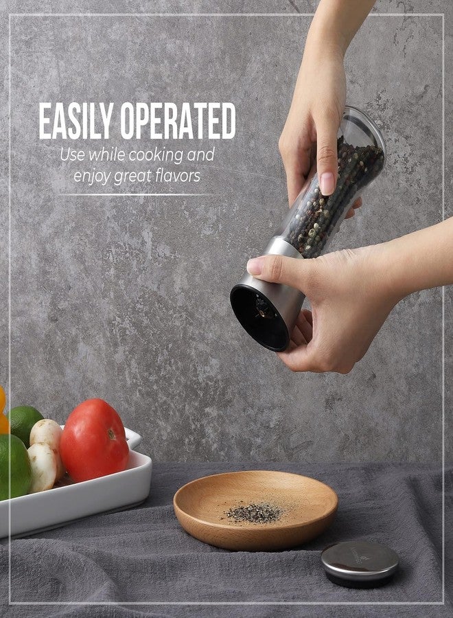 CircleJoy Pepper Grinder or Salt Grinder, Best Spice Mill with Ceramic Blades, Adjustable Coarseness, Black Pepper Mill Grinder Shaker Steel Lid (Big Pepper Mill - 1Pcs) - Image 2