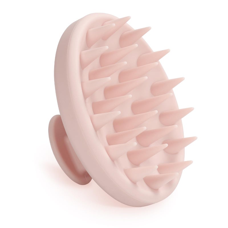 Meartchy Silicone Scalp Massager Scalp Scrubber for Hair Growth with Soft Bristles Scalp Exfoliator Brush Dandruff Removal Shampoo Brush for Wet Dry Scalp Care Light Pink - Image 3