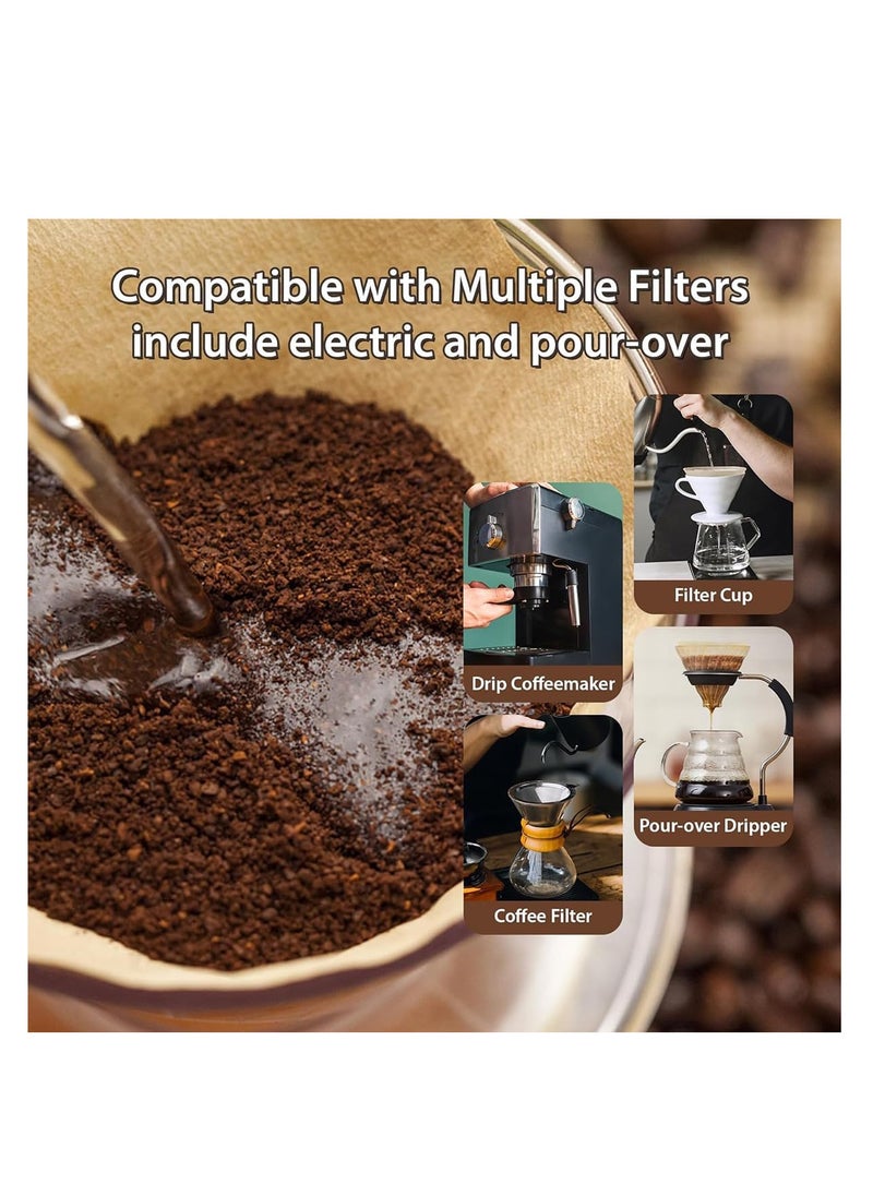 ECVV - 100 Count Disposable Coffee Paper Filters 2-4 cups, V60 Coffee Filters V-Shaped Unbleached Disposable Coffee Filters, V-Shaped Paper Fits for Drip and Compatible with Pour Over Coffee Maker - Image 1