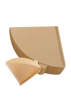 100 Count Disposable Coffee Paper Filters 2-4 cups, V60 Coffee Filters V-Shaped Unbleached Disposable Coffee Filters, V-Shaped Paper Fits for Drip and Compatible with Pour Over Coffee Maker