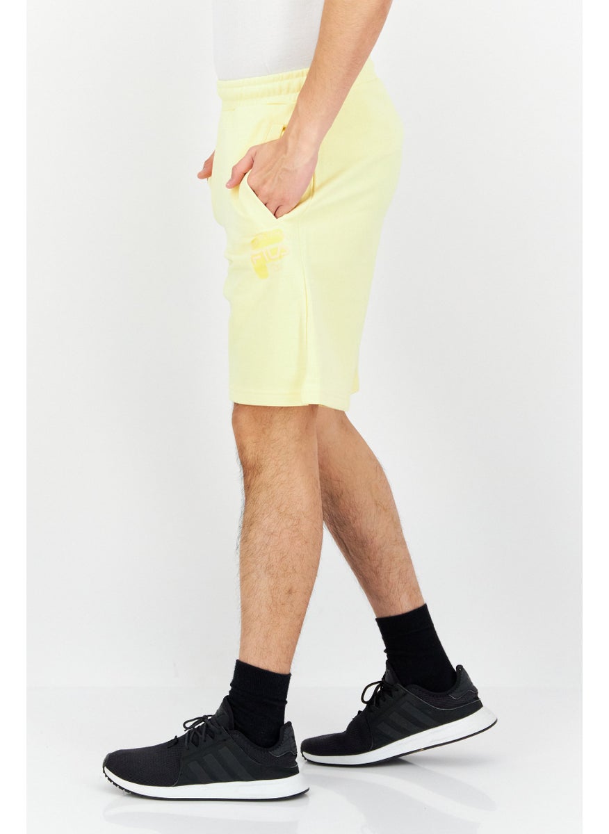 FILA Men Oversized Fit Drawstring Outdoor Short, Yellow  - Image 2