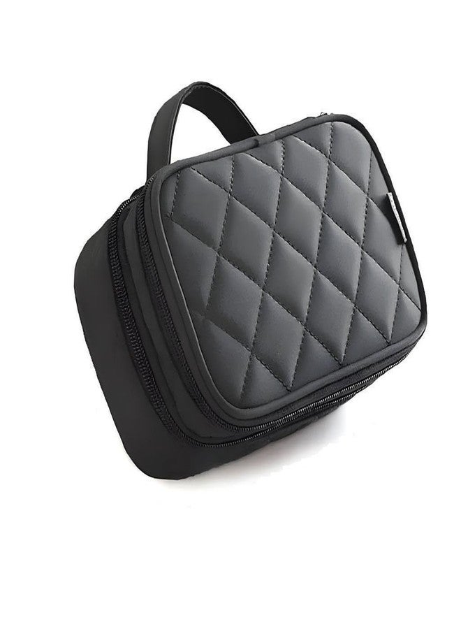 Fabskin Makeup Pouch Bag Organiser | Large Cosmetic Vanity Bag for Women Pouch Bag for Women | Makeup Bag for Travel, Cosmetic Pouch, Makeup Organizer Perfectly Fit in Any Suitcase Or Big Bag - Black - Image 3