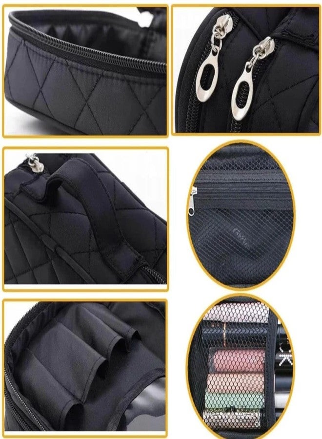 Fabskin Makeup Pouch Bag Organiser | Large Cosmetic Vanity Bag for Women Pouch Bag for Women | Makeup Bag for Travel, Cosmetic Pouch, Makeup Organizer Perfectly Fit in Any Suitcase Or Big Bag - Black - Image 5