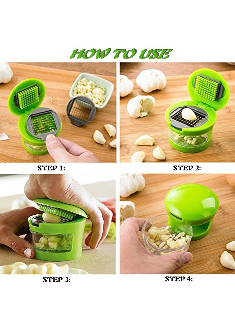 Kitchen Food Aid Garlic Ginger Master Box Plastic Stainless Steel Press Cutter Mincer Chopper Crusher Slicer Grater Grinder Twister Dicer Machine Silicone Peeler Gadget Green Tool Set - pzsku/Z0FD474BA95BA741E7F22Z/45/_/1700793525/1d75f2d5-dcf7-4400-aaf6-2778c431bdbf