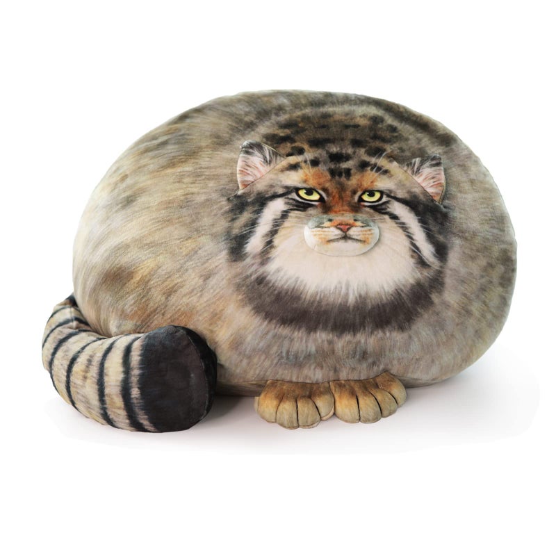 Sew Butiful Pallas Cat Stuffed Animal 45cm18inch Steppe Cat Plush Cute Plushies for GirlsKitten Soft Plush Throw Pillow Doll Big Plush Toy Decoration Doll Gift for Kids Boys Girls Birthday Christmas - Image 3