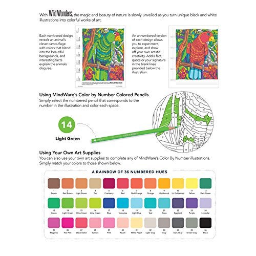 Mindware Color by Number Wild Wonders Book 1 - Image 5