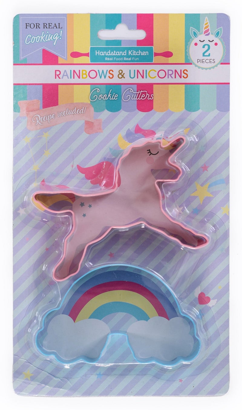 Handstand Kitchen Rainbows and Unicorns 2piece Cookie Cutter Set