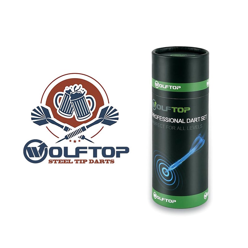 Wolftop 15 Pack Steel Tip Darts 18 Grams, Professional Darts Metal Tip Set with Aluminum Shafts, Standard Flights, Rubber O'Rings and Extra Dart Sharpener - Image 5