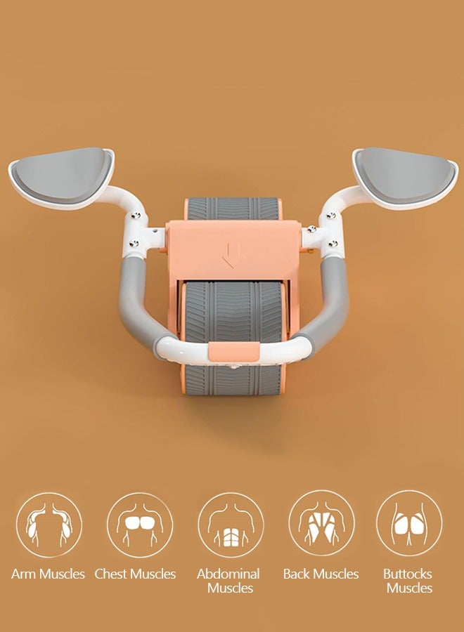 GROIC Ab Roller Wheel with Timer, Ab Abdominal Exercise Roller Elbow Support, Ab Workout Equipment for Core Strength Training, Automatic Rebound Abdominal Wheel Ab Machine for Core Workout - Image 2