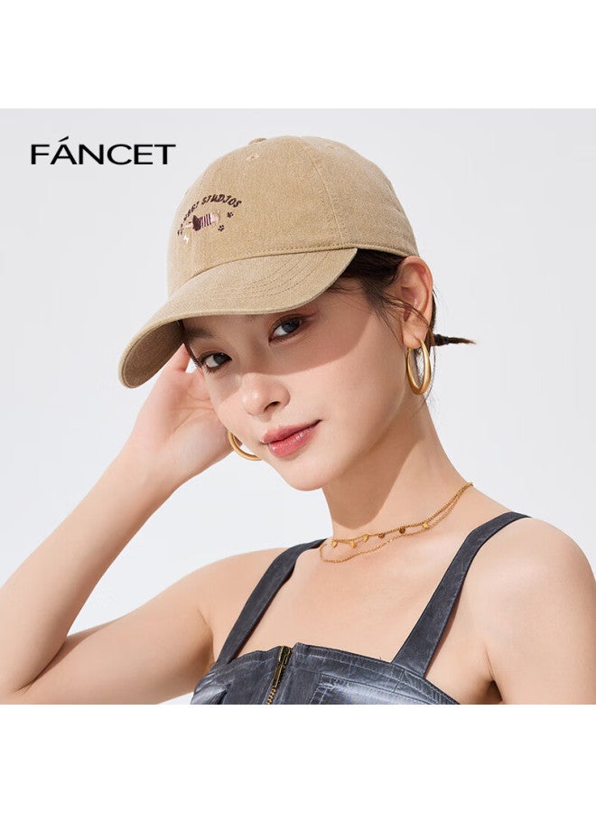 Fancet Baseball Cap, Korean Style, Sausage Dog Embroidery, Retro Fashion, Washed Men's Cap, Couple's Hat - Image 1