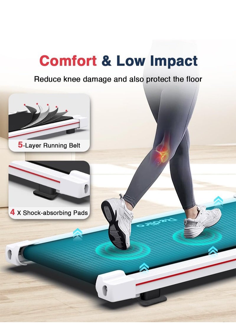 Portable Treadmill with Remote Control 0.5-6.0 KM/H, Suitable for Home Offices, No Installation Required