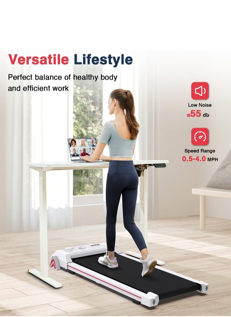 Portable Treadmill with Remote Control 0.5-6.0 KM/H, Suitable for Home Offices, No Installation Required